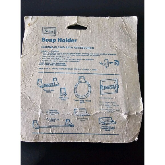 Sears Soap Dish Chrome Wall Mount MY39118 Vintage MCM - Picture 4 of 4